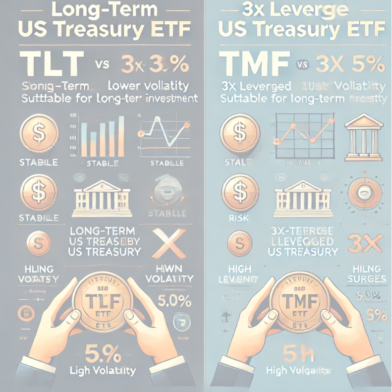 미국 장기 국채 ETF 비교 : TLT vs TMF