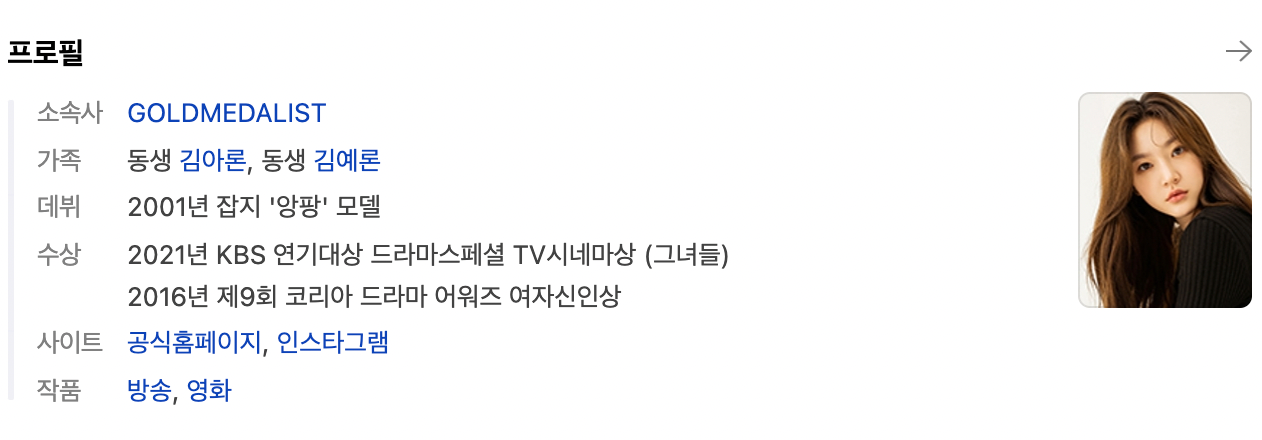 김새론 프로필