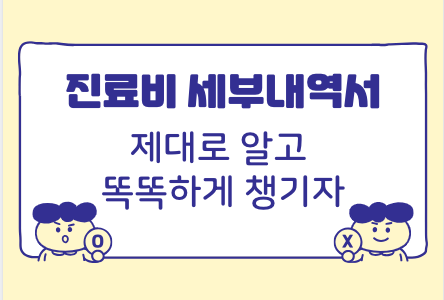 진료비 세부내역서, 제대로 알고 똑똑하게 챙기자