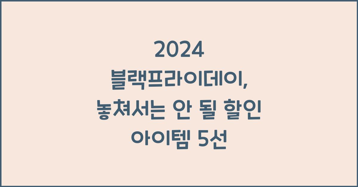 2024 블랙프라이데이