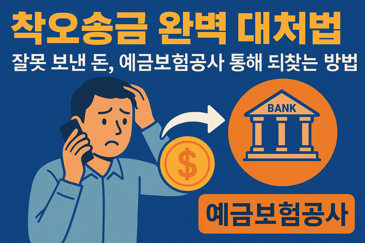 착오송금 반환지원제도 가이드 - 스마트폰 뱅킹 앱에서 송금 오류 발생을 나타내는 이미지