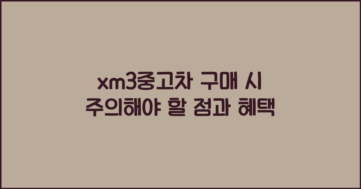xm3중고차