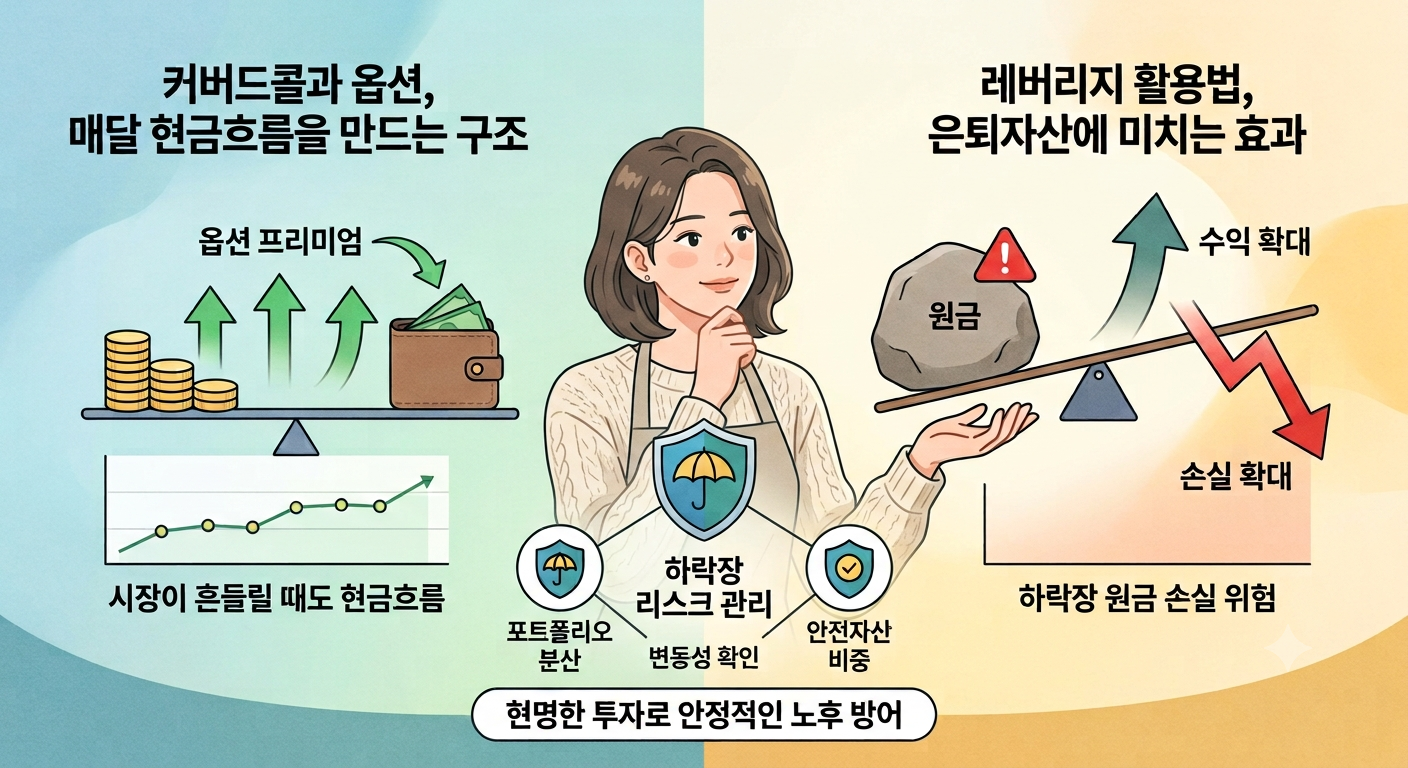 커버드콜 은퇴전략 (옵션, 레버리지, 리스크)