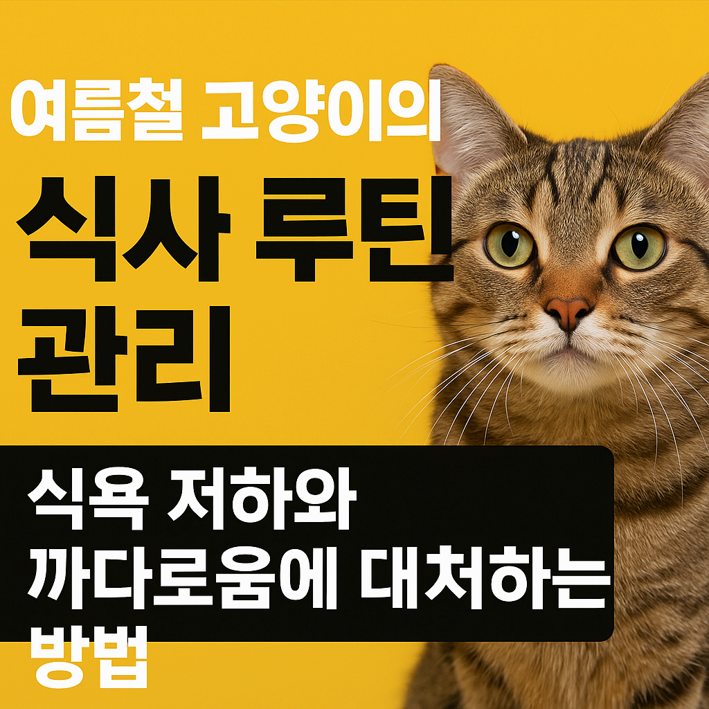 여름철 고양이의 식사 루틴 관리 – 식욕 저하와 까다로움에 대처하는 방법