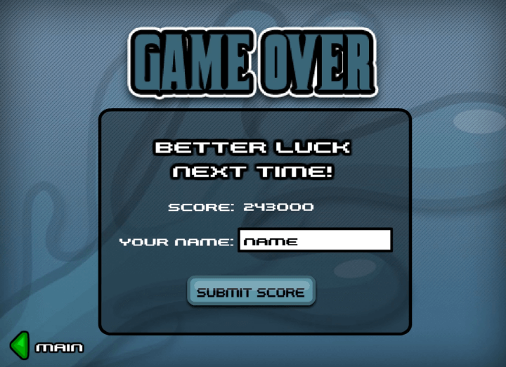 아쿠아슬러그-플래시게임-종료-화면