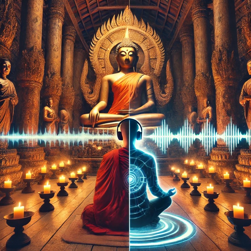 전통 불교 명상과 주파수 명상 차이점 관련 이미지