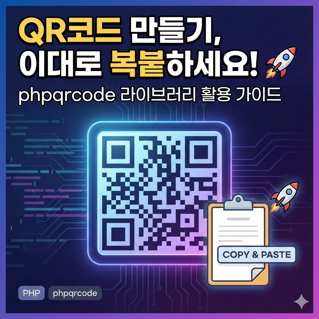 QR코드 만들기, 이대로 복붙하세요! phpqrcode 라이브러리 활용 가이드