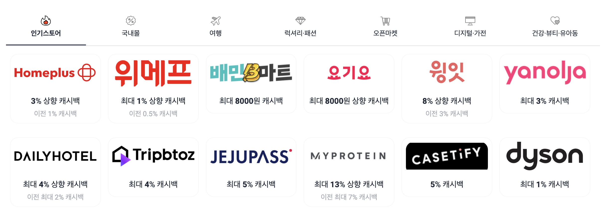 샵백 캐시백