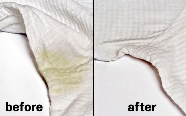 흰옷 겨드랑이 데오드란트 얼룩 제거 방법 생활꿀팁