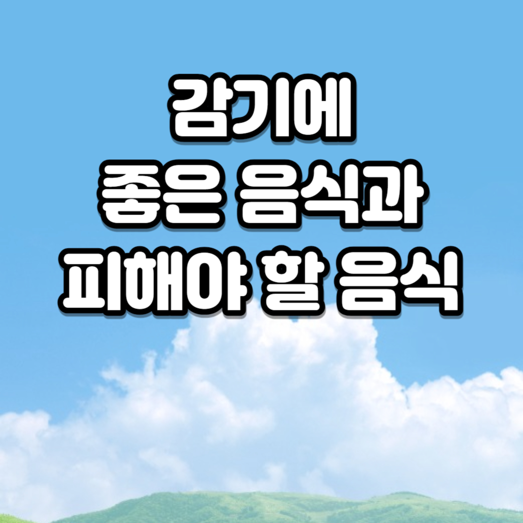 감기에 좋은 음식과 피해야 할 음식