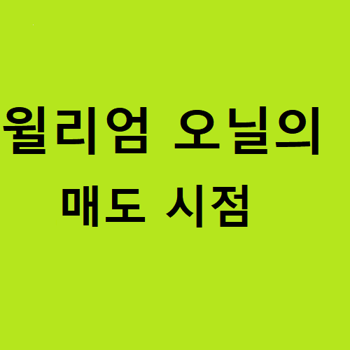 윌리엄 오닐의 매도 시점
