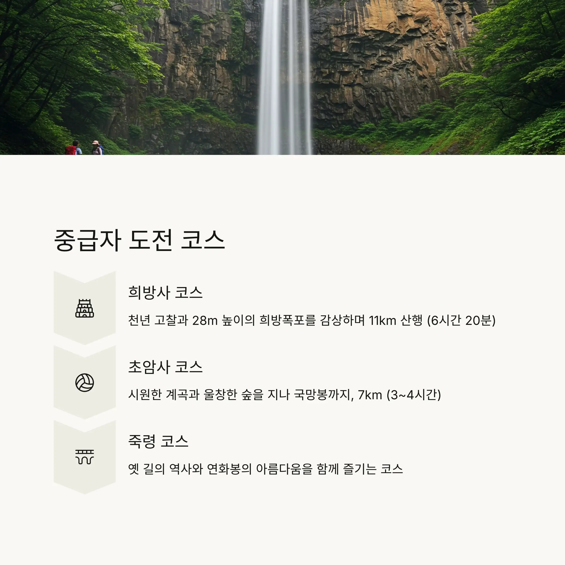 ⛰️ 중급자 추천 코스