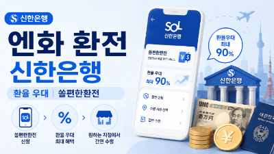 엔화-환전-신한은행-환율-우대-쏠편한환전-우대율-수령-방법