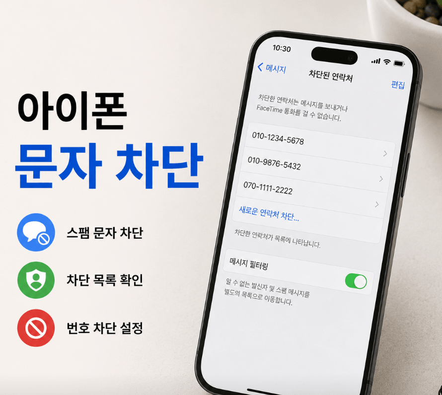 아이폰 문자 차단 방법