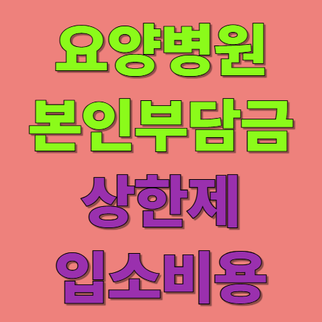 요양병원 본인부담금 상한제 및 입소 비용 정리