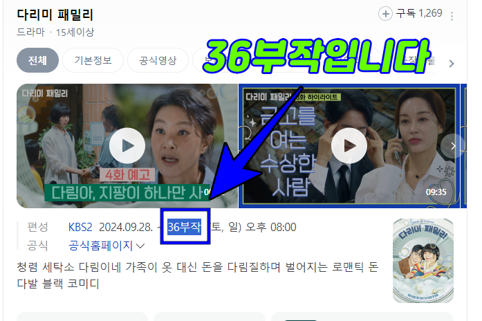 다리미패밀리 몇부작