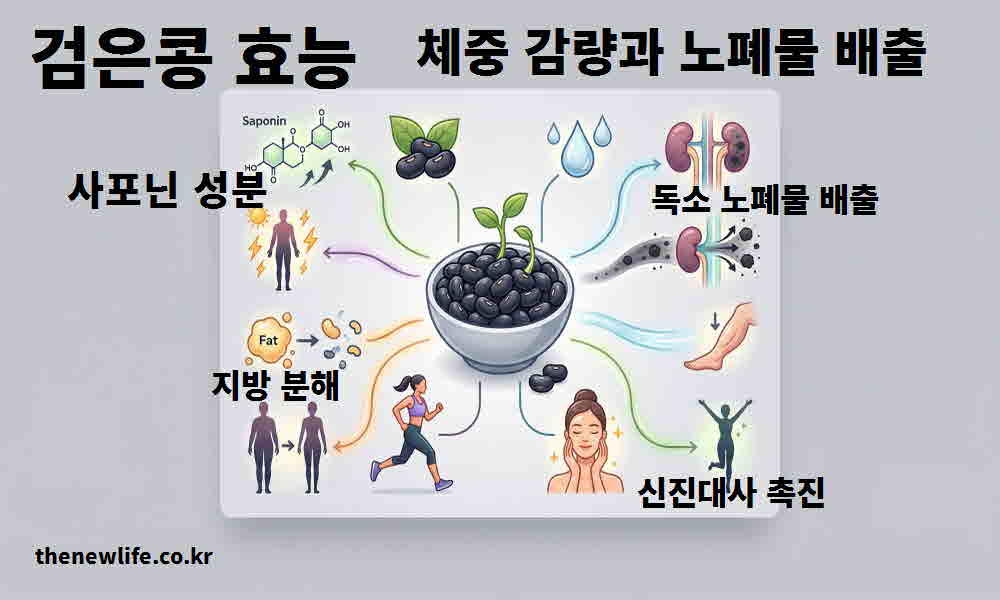 검은콩 효능 체중 감량 노폐물 배출
