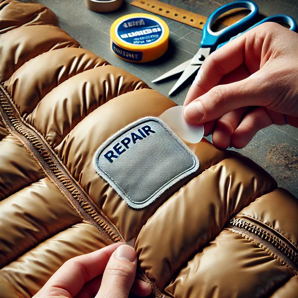 오리털 패딩 수선 패치