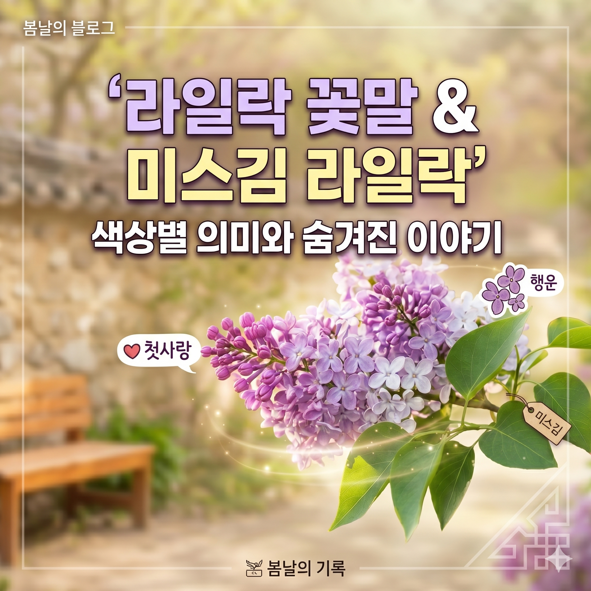 라일락 꽃말과 색상별 의미 그리고 미스김 라일락에 숨겨진 이야기