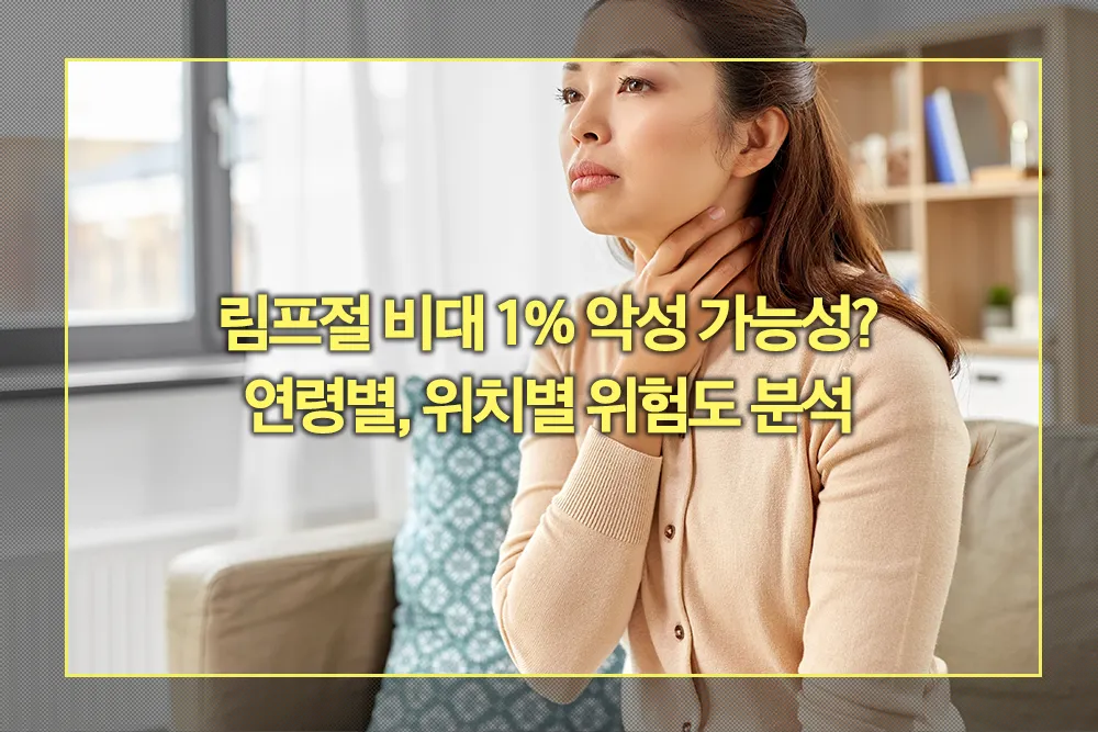 림프절 비대 1% 악성 가능성 연령별, 위치별 위험도 분석