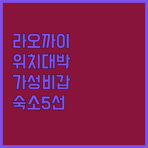 베트남 북부 여행 라오까이 호텔 위치..