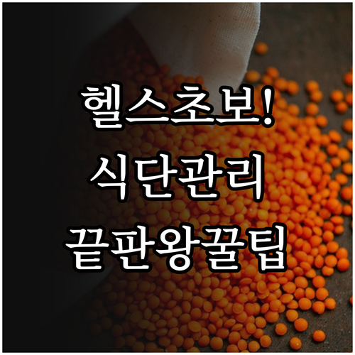 헬스 입문자 식단 관리 요령과 단계별..