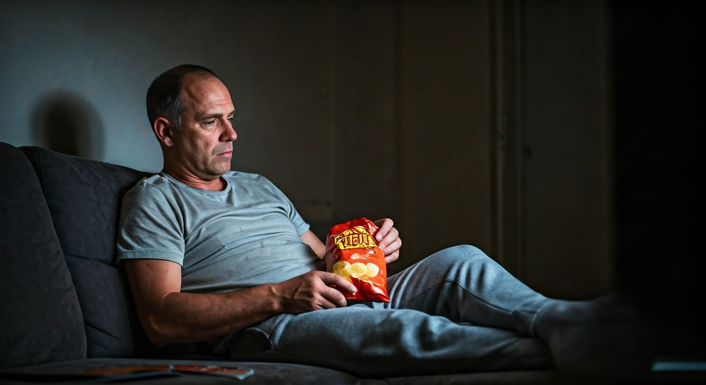 운동은 하지않고 오랜 시간 앉아 있는 사람