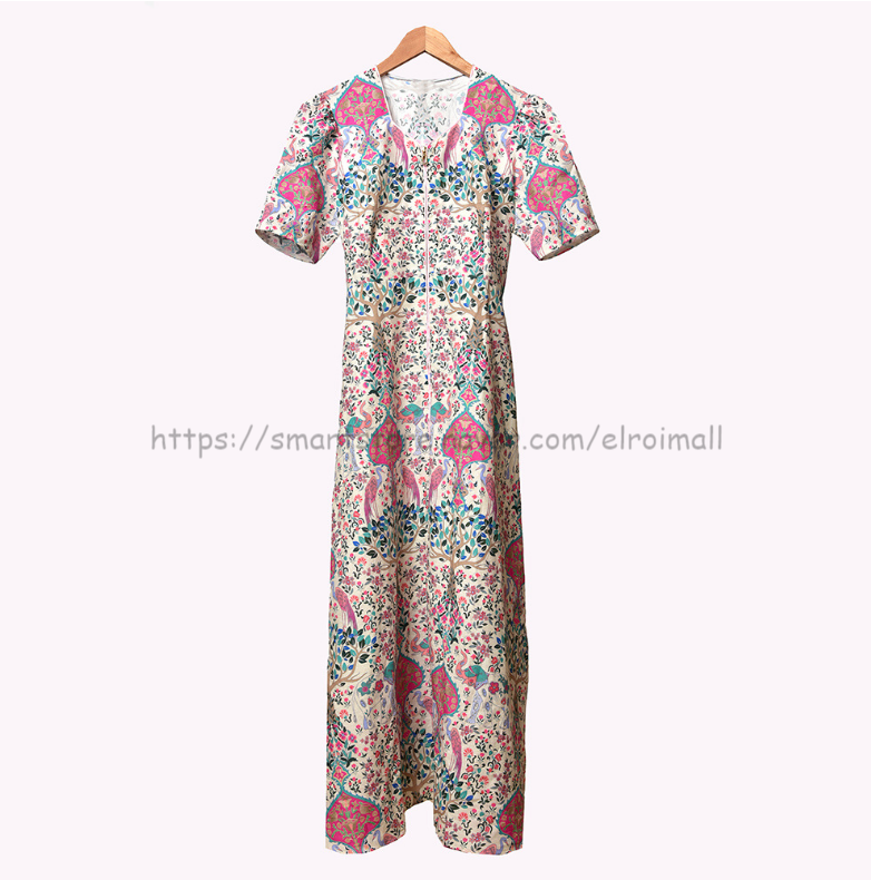 사이코지만괜찮아 서예지 패션 핑크 독특한 그림 산드로 롱원피스 선미 산드로 미니원피스