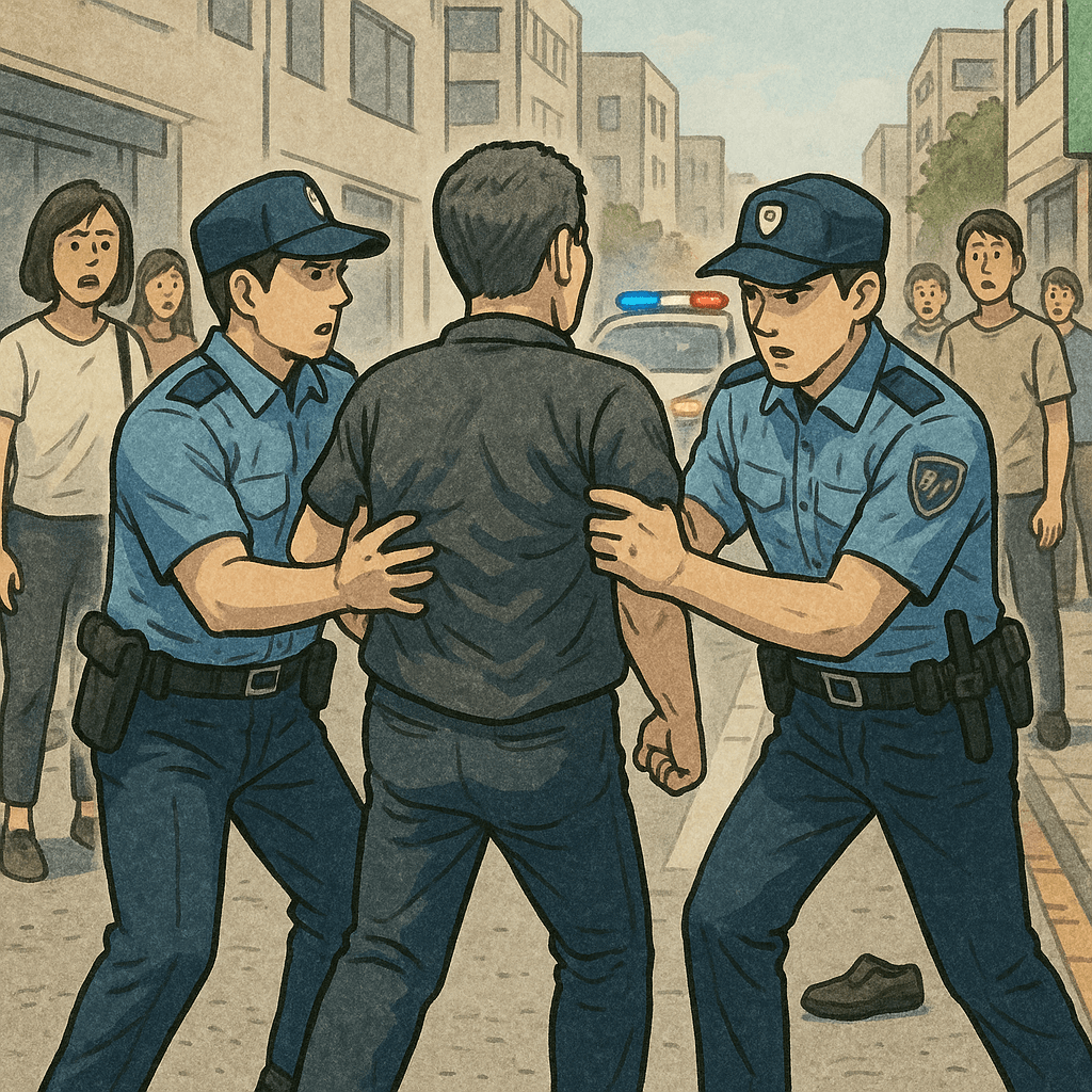 성남 분당서 일면식 없는 행인 6명에 묻지마 폭행 - 현행범 체포, 50대 남