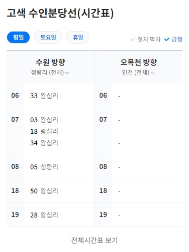 수인분당선 급행