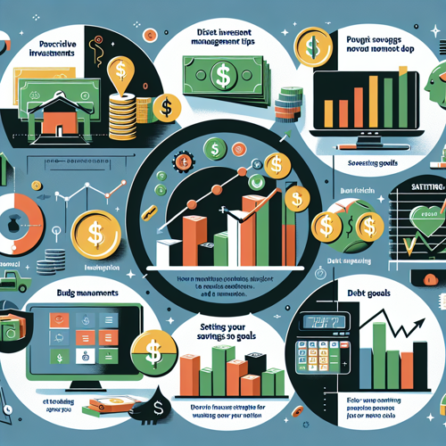 "젊은 세대를 위한 효과적인 금융 전략과 절약 방법에 대한 인포그래픽"