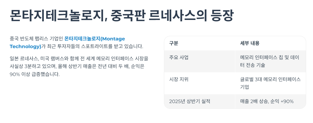 몬타지테크놀로지, 중국판 르네사스의 등장