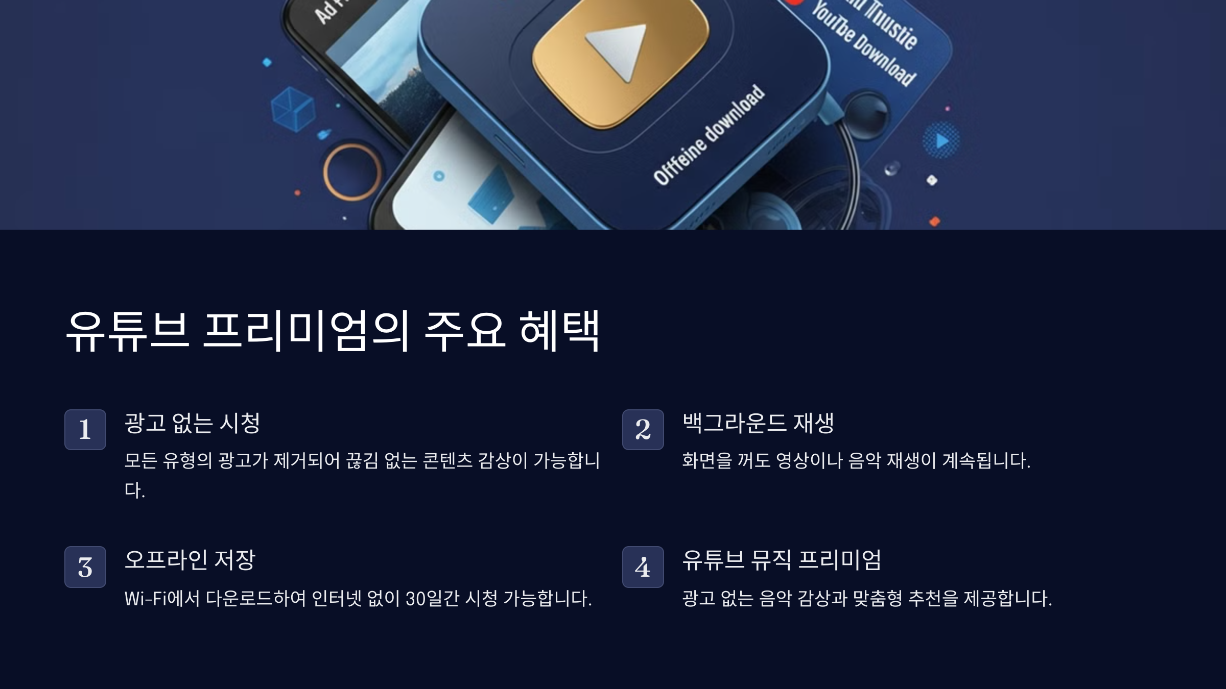 유튜브 프리미엄 기능 소개: 광고 없는 시청부터 백그라운드 재생까지