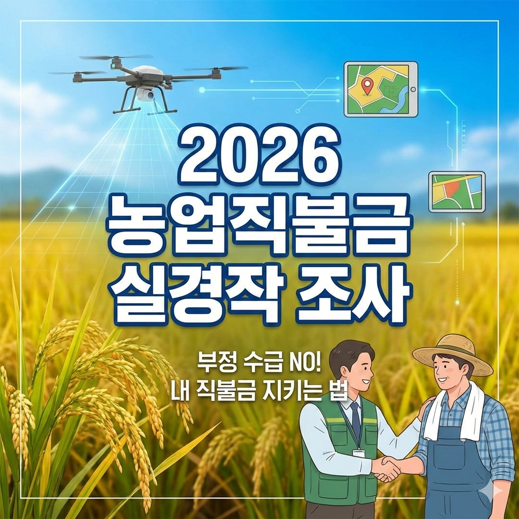 2026 농업직불금 실경작 조사 부정 수급 막고 내 직불금 지키는 법?