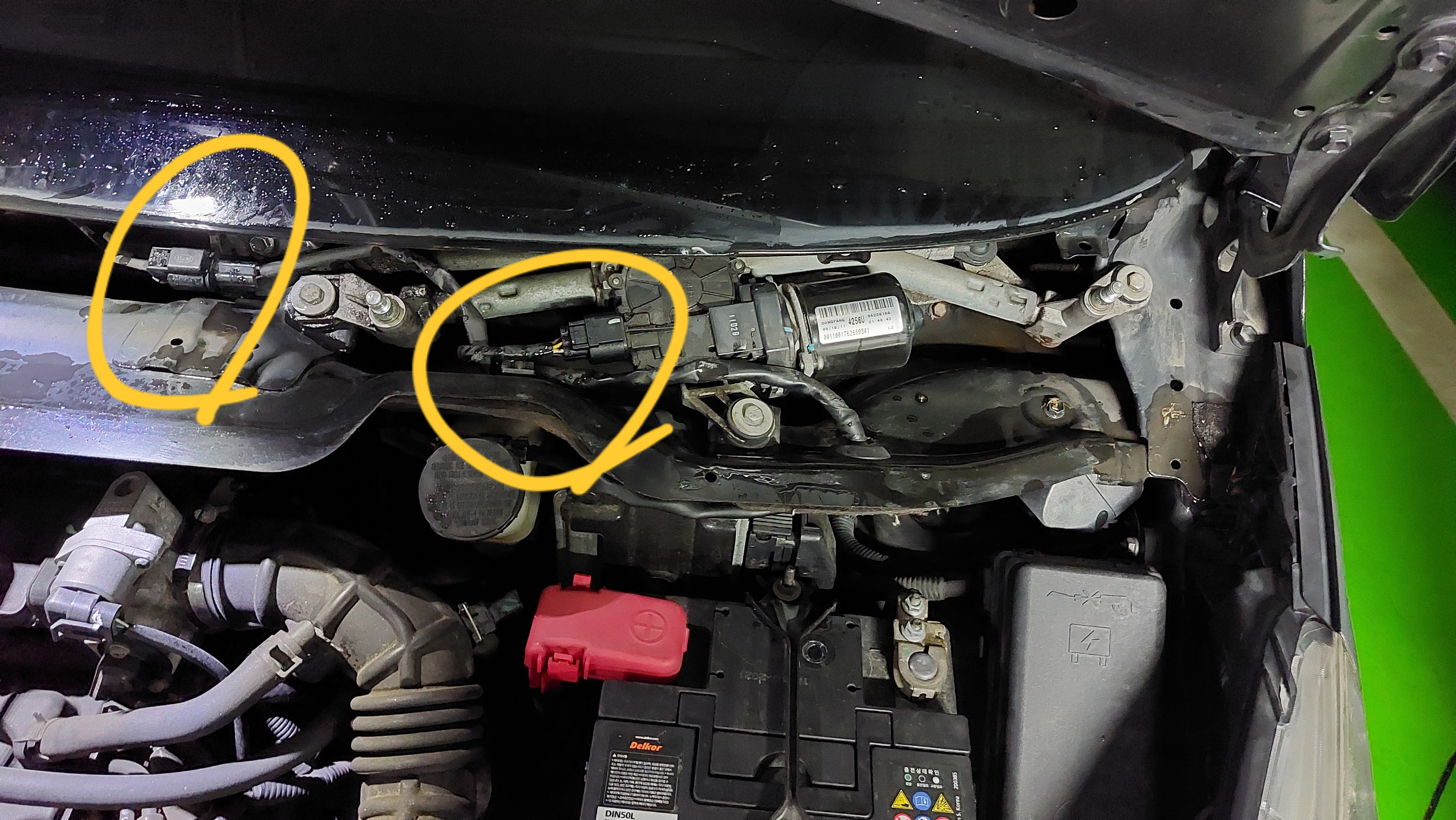 스파크 와이퍼 모터 전원잭