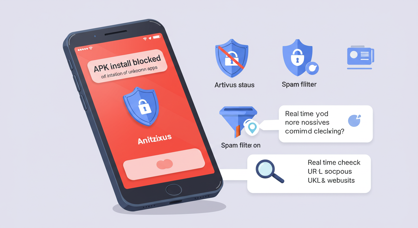 스마트폰 보안 설정 예시 이미지