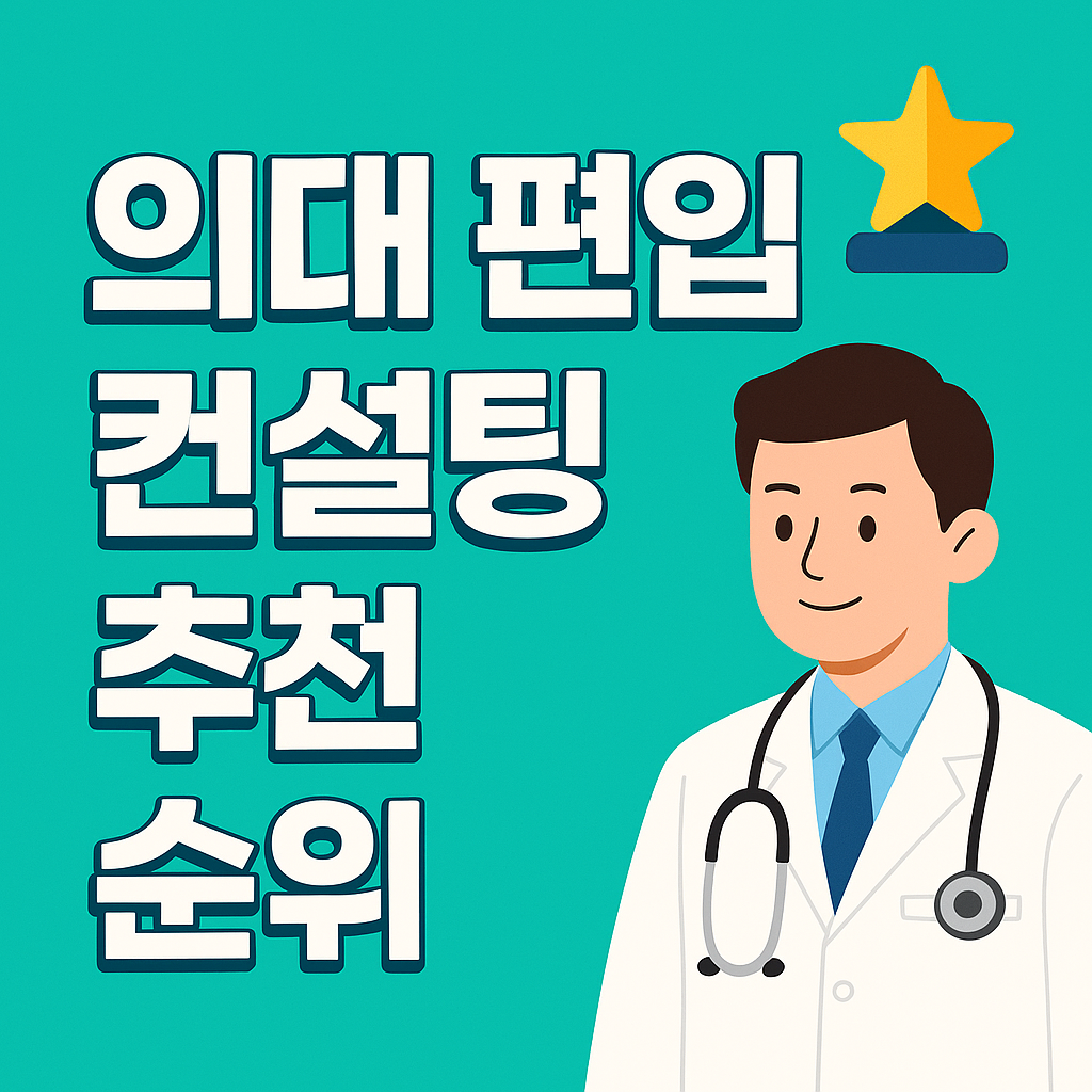 2025년 의대 편입을 준비하는 수험생들을 위한 컨설팅 추천 순위 TOP7! 신뢰도, 후기, 커리큘럼, 가격 등 모든 요소를 비교 분석해 드려요. 합격 전략과 꿀팁까지 한눈에 확인해보세요.