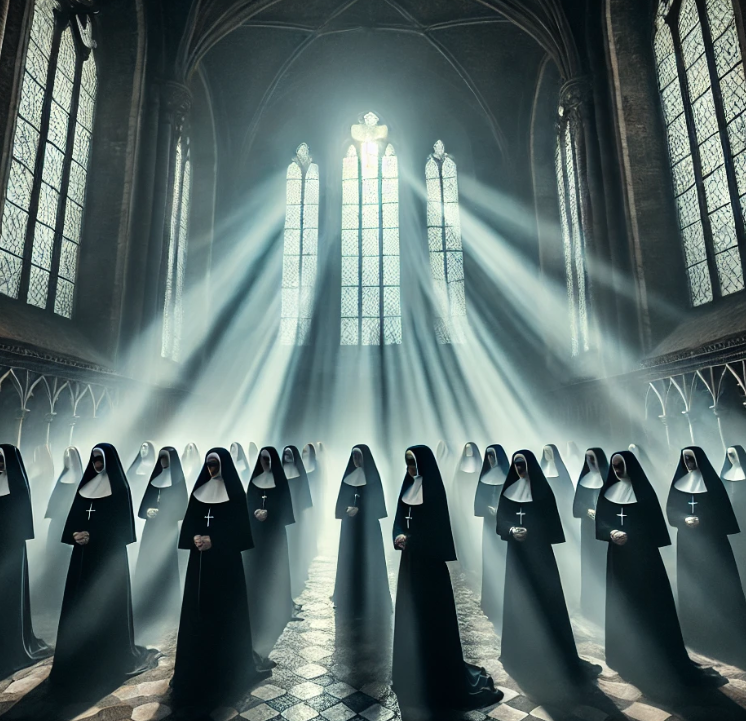 검은옷을 입고있는 수녀들