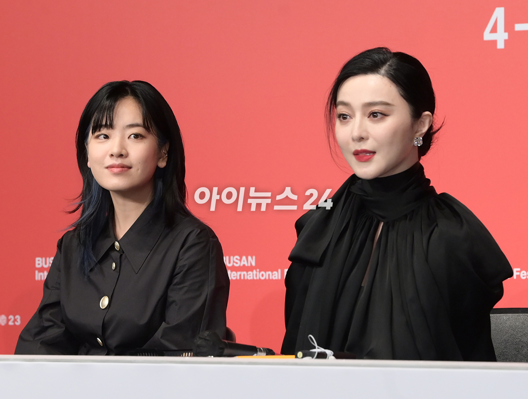 배우 판빙빙이 5일 오후 부산광역시 해운대구 우동 KNN타워에서 진행된 제28회 부산국제영화제 갈라프레젠테이션 '녹야' 기자회견에 참석하고 있다. [사진=정소희 기자]