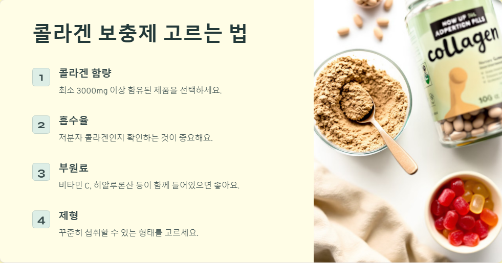 콜라겐 보충제 피부 탄력 효과
