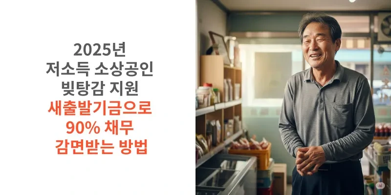 ✅ [2025 새출발기금 ] 저소득 소상공인 빚 최대 90% 감면받는 방법
