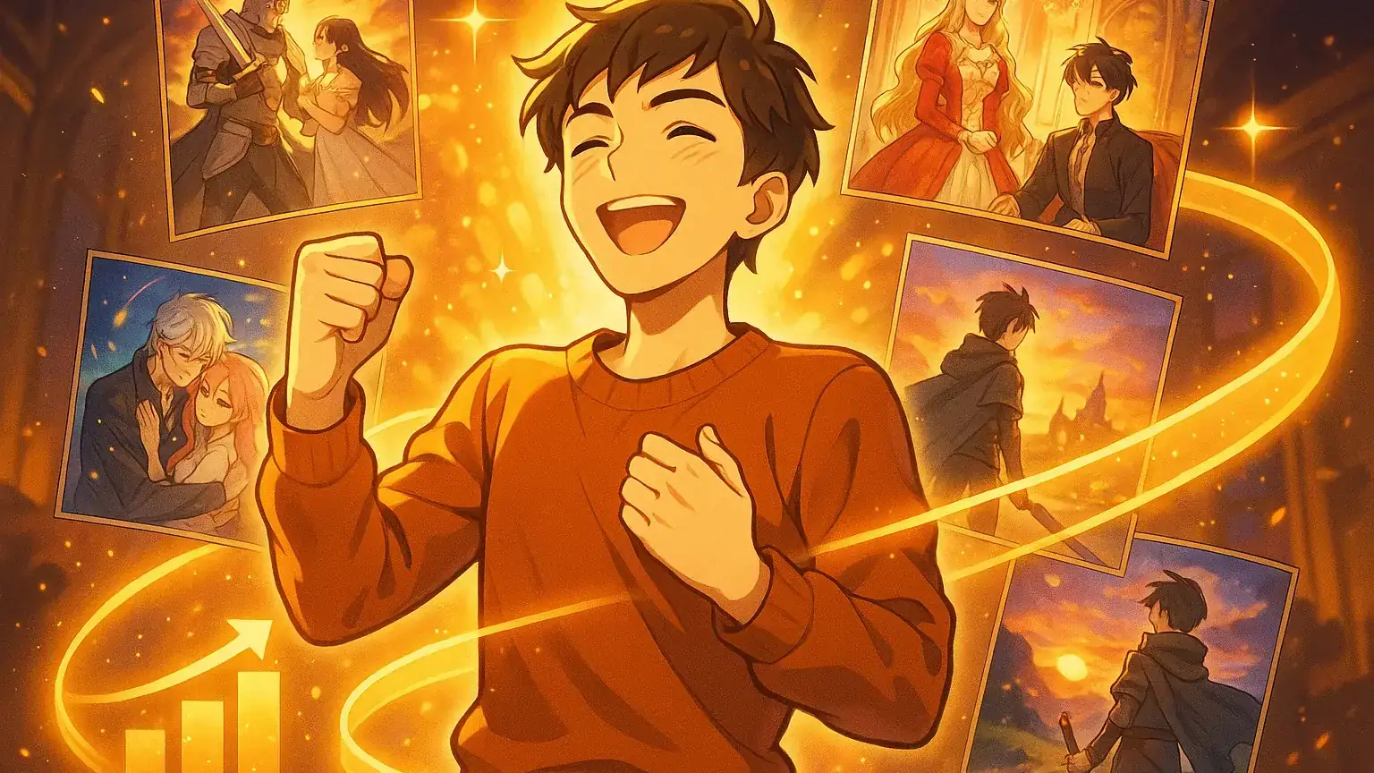 문피아 1위를 기록한 '계속 써도 돈이 쌓임' 웹소설 표지와 순위 화면, 창작자 수익화를 상징하는 그래픽