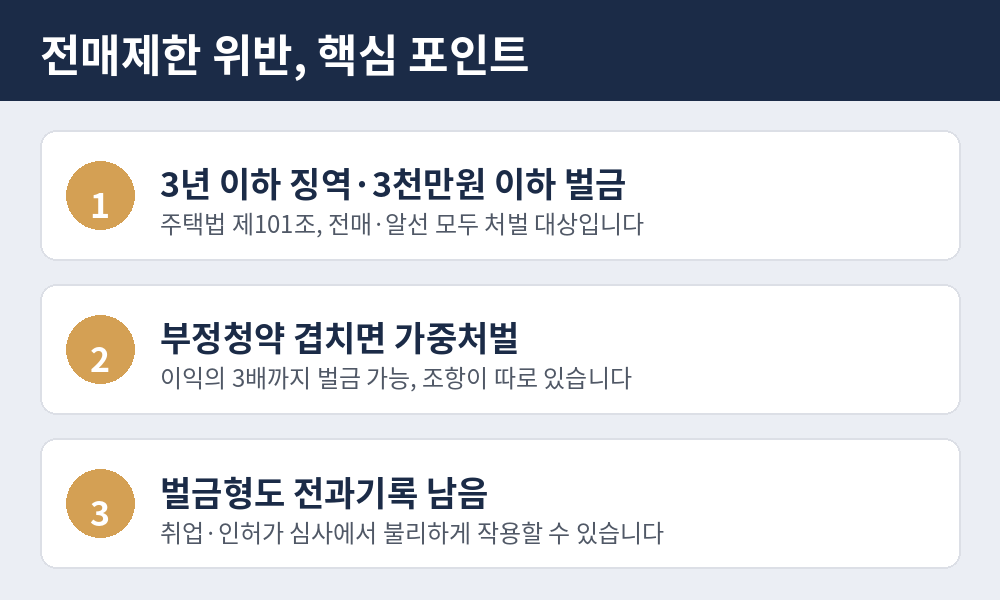 분양권 전매제한 위반 핵심포인트
