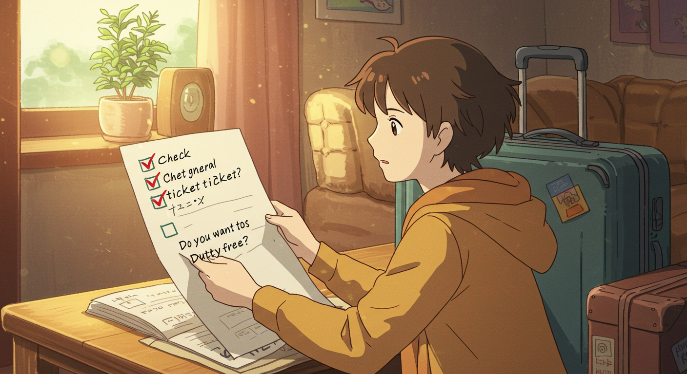 여행 전 상품권 사용처를 확인하는 여행자