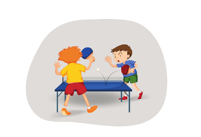 리듬감 있게 서로 공을 주고받는 탁구인