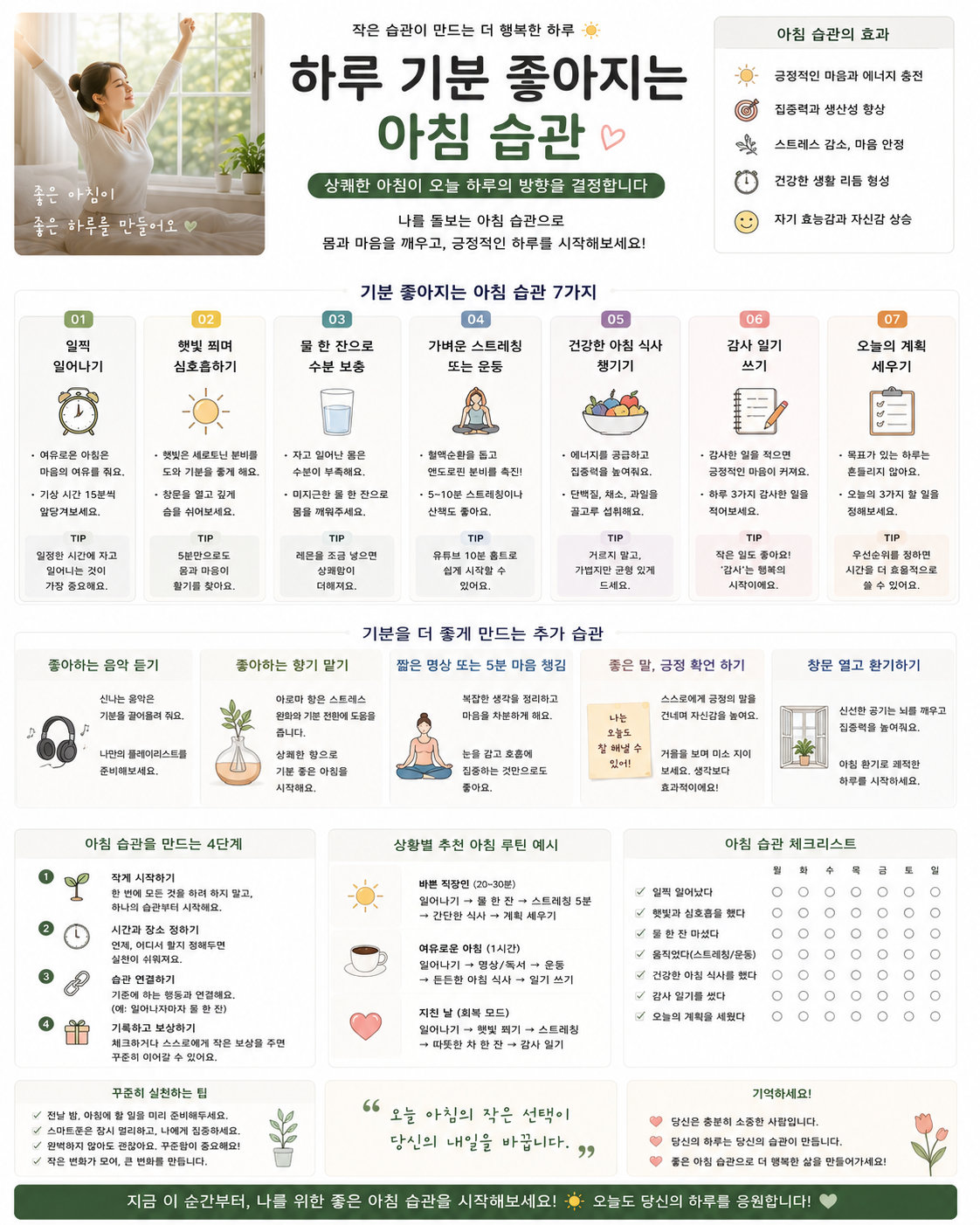 하루 기분 좋아지는 아침 습관 관련 사진