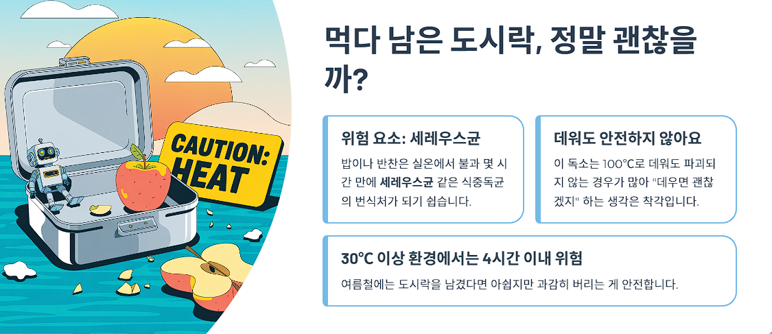먹다 남은 도시락, 정말 괜찮을까?