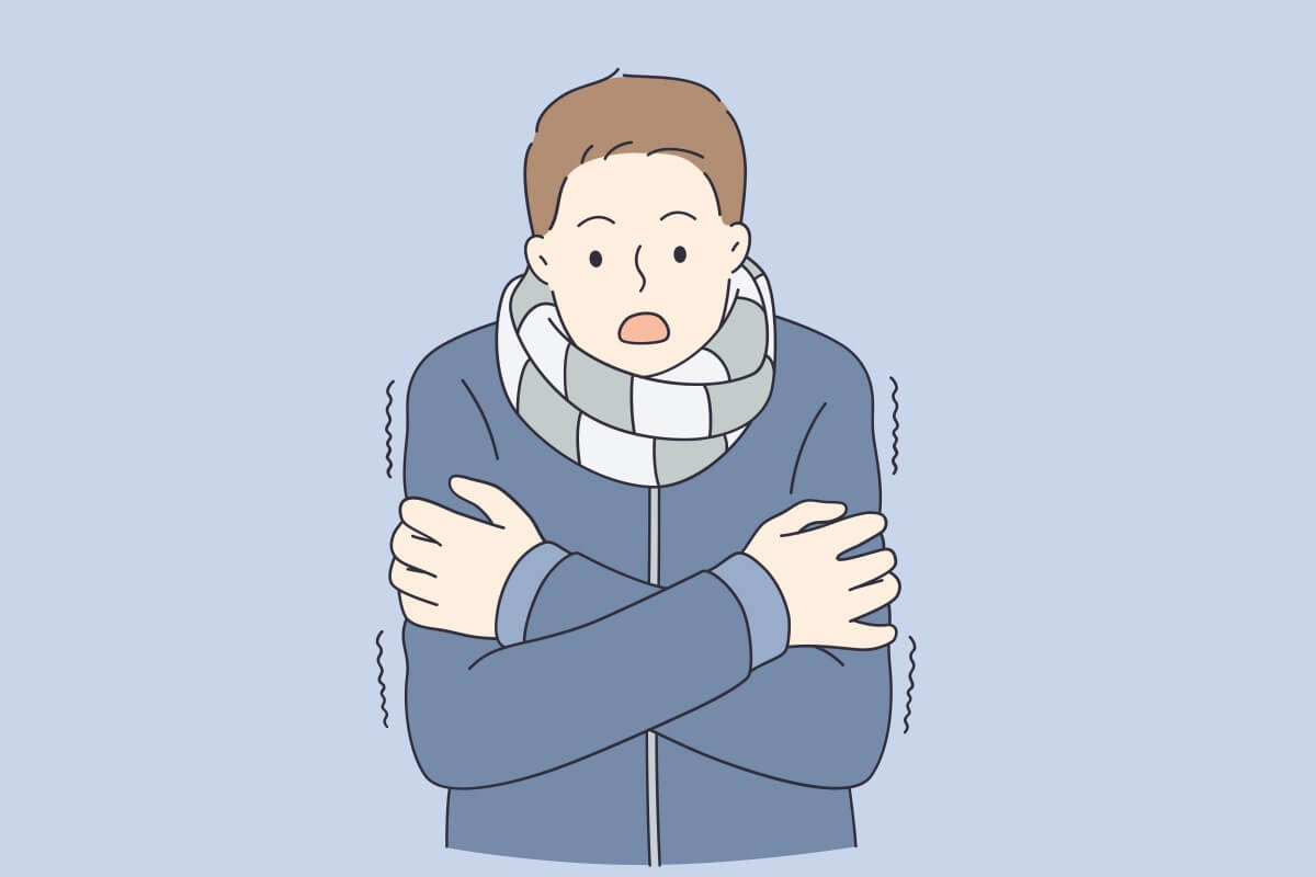 추위에-떠는-남성