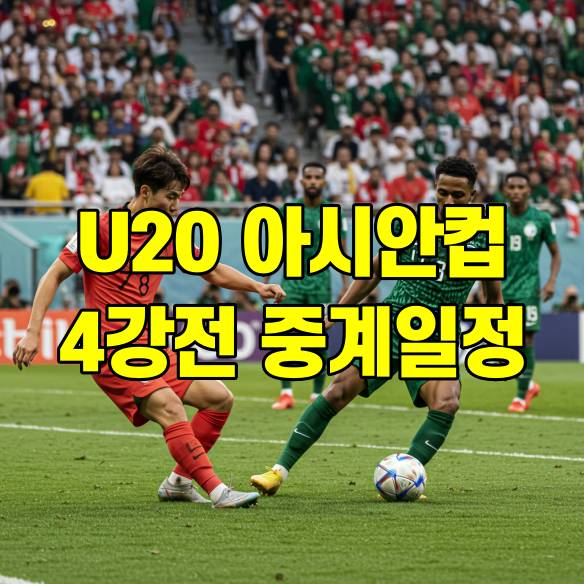 AFC U-20 아시안컵 4강 중계방송 채널 보기