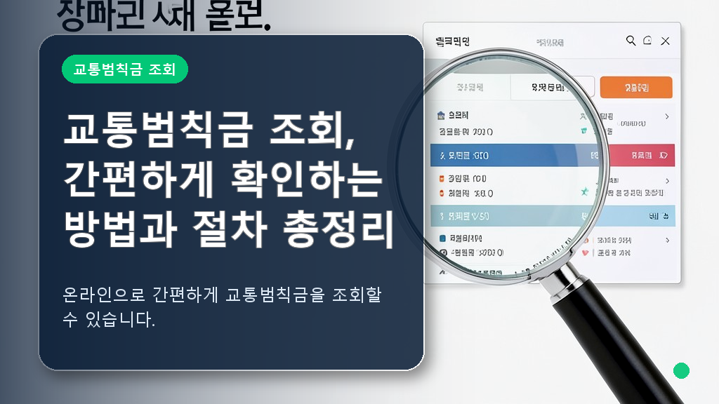 교통범칙금 조회 화면 예시